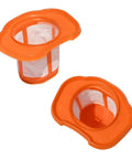 Replacement Vacuum Filter Kit For HHVK Series Six Pack showing orange mesh filters.