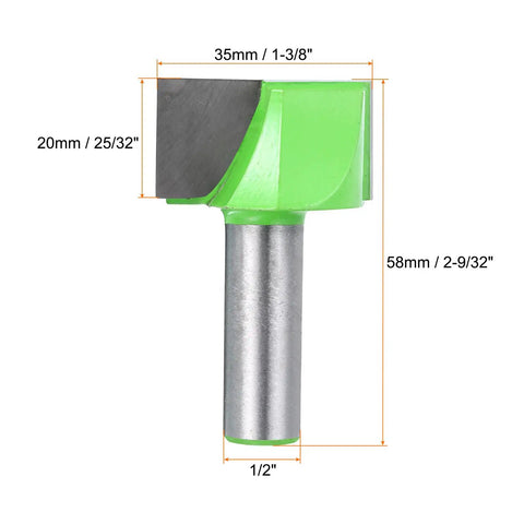 Bottom Cleaning Router Bit With Half Inch Shank Carbide Tipped One And Three Eighths Inch Diameter Depth About Three Quarters Of An Inch