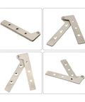 Stainless Steel Rotating Invisible Door Pivot Hinge for Internal Doors and Screens, Adjustable Up Down Latch Catches in a fold view