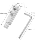 Grab This Ultimate 2pc Broken Valve Thread Extractor Kit For Tackling Stubborn Damaged Screws And Pipes Like A Total Boss With Easy Remove Power. 2pc silver metal extractor and Allen key, 6.0 cm