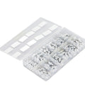 Top Grade Hydraulic Grease Fitting Assortment Kit 130 Pcs 12 Types Rustproof Zerk Fittings For Car And Machinery Maintenance Making Greasing Tasks Fast And Efficient For Mechanics And DIY Guys At Home Or Garage Using Solid Tools That Hold Up Well. 130-piece plastic organizer box with zinc grease fittings
