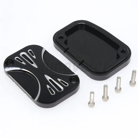 Brake Master Cylinder Covers CNC Billet Aluminum With Reservoir Cap For Harley Touring Electra Glide Road Glide 2008 2017
