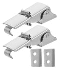Heavy Duty Stainless Steel Toggle Latch Set For Secure Cabinet Doors And Industrial Cases Adjustable Buckle Clamp For Shock Resistant Use, two latches