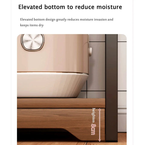 Kickass Heavy Duty Kitchen Storage Rack Handling Everyday Essentials From Microwaves To Pantry Items Large Capacity multifunctional utility cart with an elevated bottom to reduce moisture.