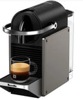 Pixie Original Espresso Machine Titan Finish For Home Use With Quick 25 Second Heat Up Two Programmable Buttons and Auto Flow Stop