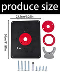 Universally Compatible Router Table Insert Plate Set With Pre Drilled Holes For Quick Installation, Heavy Duty Metal Plate