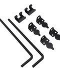 Heavy Duty Cane Drop Bolt for Wooden Gates, Vertical or Horizontal Mount, Weatherproof Steel Gate Drop Rod, Durable Outdoor Fence Locking Hardware For Commercial And Residential Gates, Rustproof, Easy Install, Locking For Outdoor Fences, black steel parts