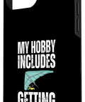 Hang Glider Art IPhone 16 Pro Max Case Funny Gift For Men And Women Who Love Hang Gliding My Hobby Includes Getting High