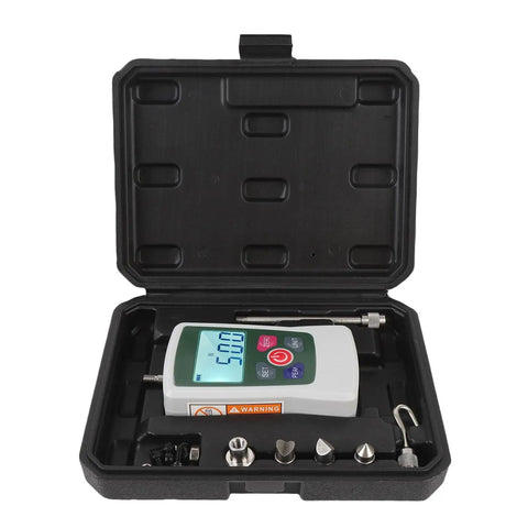 Portable 100N Digital Push Pull Tester With Backlit Display Auto Shutoff Three Modes And Four Units For Easy Home Or Shop Use Precise Load Measurement And User Friendly Interface in case