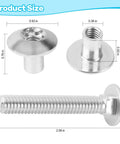 Heavy Duty Trailer Hasp Bolt Kit 8 Piece Set With 5/16 Carriage Bolts Plus Torx Barrel Nuts For Enclosed Cargo Doors showing dimensions.