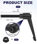 Pro Shop Grade Quick Release Lever Handles With No Sweat Adjustment M10X60MM Zinc Alloy Male Thread Stud knobs size details and measurements.