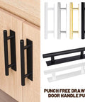 Self Adhesive Push Pull Cabinet Handles White Plastic For Cabinets Drawers Wardrobes Doors And Windows Easy Install No Tools Required