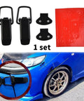 Black 80mm Quick Release Fastener Clips For Bumper, Trunk, And Hatch, Easy Install No Fuss Tool Free Access Pins, Secure Fit That Stops Rattle On Rough Roads, Pair black set with car bumper mount