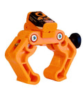 Universal Motorcycle Laser Wheel Alignment Tool in orange, designed for precise sprocket tracking and belt drive tuning.