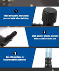 10-pack aquarium air control valves for 3/16 in ID tubing; black T-shaped plastic air flow regulators