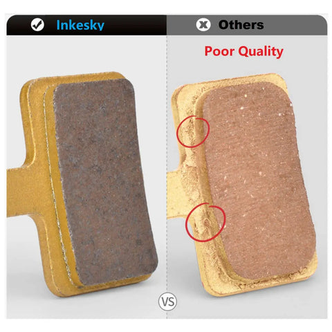 Comparison of Heavy Duty Metal Disc Brake Pads For E Bikes And Electric Scooters, highlighting quality differences.