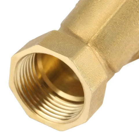 Close-up of Y Shaped Brass Water Filter Adapter For Reverse Osmosis Systems Rustproof Pipe Connector Strainer Diverter Valve Outlet