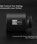 Beefy 1/2 Inch Drive Spindle Axle Nut Impact Socket Set 4 Piece CR-MO 6 Point SAE Deep Sockets With Laser Etched Size Marks