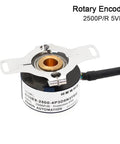 Beefed Up Pro Grade 2500P R Servo Motor Encoder 5V DC EI35E9 2500 Series front view with 4P3D5N3TSI connector for CNC machines.