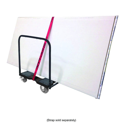 Heavy Duty Panel Cart Dolly With Black Steel Frame And Grip Grabbing 6 Inch Swivel Casters Hassle Free Moving Gear For Contractors And Movers Optional E Strap Safety Lanyard Included