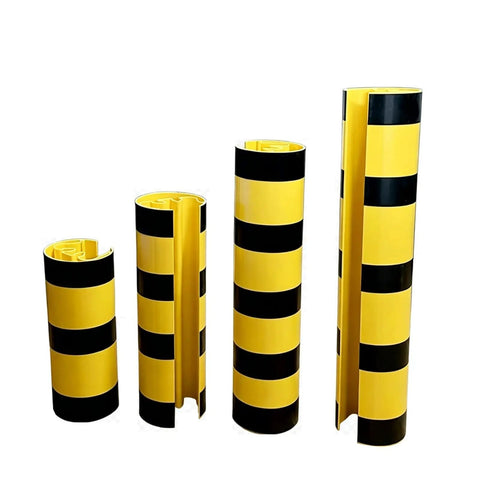 Built Tough Bully Proof Heavy Duty Pallet Rack Protectors Forklift Bumper Guards For Warehouse Columns Shock Absorbing Upright Shields Yellow Black Striped Industrial Corner Covers 18 Pack
