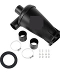 Ultimate Garage Upgrade Featuring This Heavy Duty Cyclone Dust Collector Separator For Shop Vacs Dual Stage Separator components laid out on white background.