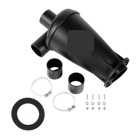Ultimate Garage Upgrade Featuring This Heavy Duty Cyclone Dust Collector Separator For Shop Vacs Dual Stage Separator components laid out on white background.