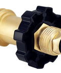 Propane Tank Adapter Converts POL To QCC1 Type 1 For Grills And Regulators, Easy Grip Hand Wheel, Airtight Connection