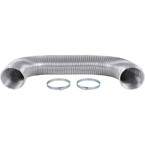 Electric Dryer Vent Kit With 5 Foot SemiRigid Aluminum Duct and Worm Clamps for Easy Install