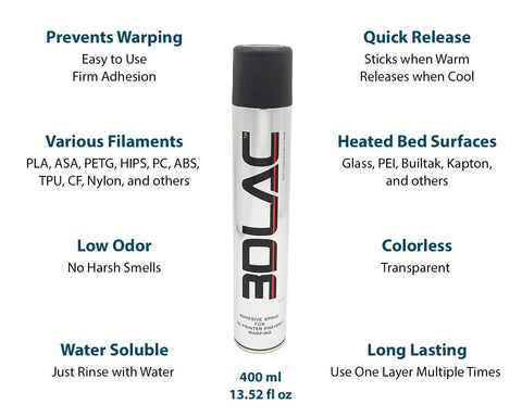 400 ml Printer Adhesive Spray For Heated Beds Ultra Tough Grip And No Fuss Release Works On Glass PEI BuildTak