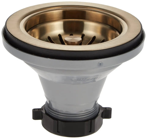 Flange And Strainer Kit For Kitchen Sink In Champagne Bronze Finish 72010-CZ, Heavy Duty Bar And Prep Sink Accessory, angled view