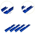 Awesome 4 Piece Woodworking T Slot Tracks Aluminum Jig Set With Pre Drilled Holes, 20cm length, blue precision connectors.