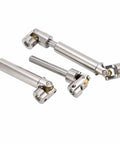 Beefy Stainless Steel RC Drive Shaft M4 2 Pack For 1/10 Scale Crawlers With Universal Six Tooth Spline Brass Ball End 91mm