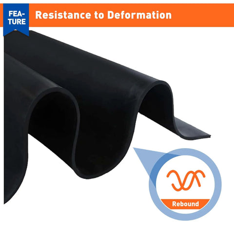 Premium Neoprene Foam Padding Sheet With Bulletproof Self Adhesive Backing, Quarter Inch Thick Eva Cushion Roll Solid Bet For Diy Workbenches, Car Wraps And Sound Deadening Projects showing curves and resistance to deformation feature.