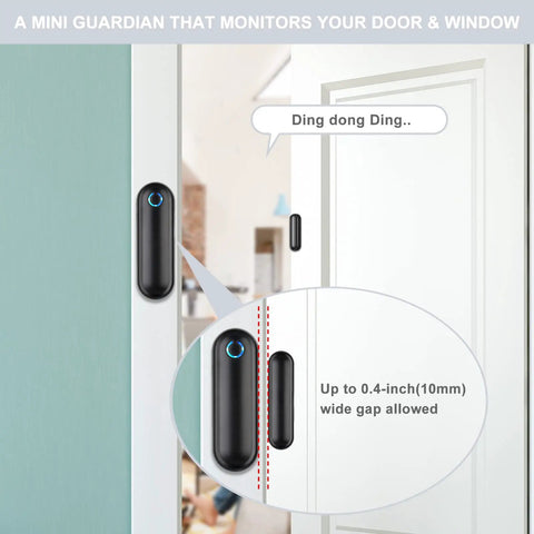 Wireless Door Open Sensor Alarm With 600 Ft Range 58 Chimes 5 Volume Levels And LED Indicators Plug And Play Setup For Home Office Store Security Alert For Kids And Pets Pings On Entry Perfect Door Chime For Any Entryway