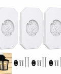 Pro Level 3 Pack Vinyl Siding Mounting Blocks For 1 2 Inch Lap Double And 4 Inch Siding With Built In Electrical Box and hardware kit.
