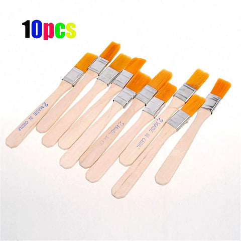 Ten Piece BGA Solder Flux Paste Brush Set With Wooden Handle For Reballing Tool And Soldering Repairs DIY Electronics Flux