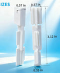 Framed Sliding Shower Door Bottom Guide White For Glass Shower Doors Track Guide Replacement Parts over blue background