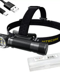Beast Mode Headlamp Flashlight 2700 Lumens USB Rechargeable with headband, cable, L Shape detachable mount, and organizer box