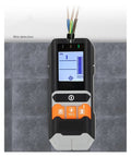 Straight Up Smooth Wall Scanner Featuring No Sweat Stud Detection And Deep Metal Sensor For Total DIY Home Repairs Plus Quick AC Voltage Tracking And Precision Moisture Measurement For Any Gig Project showing wire detection feature on display.