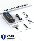 Package contents of Pocket Clip On 2D Bluetooth Barcode Scanner With 2000mAh Battery And Level Indicator, including manual and accessories