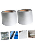 Two rolls of heavy-duty repair tape with super sticky adhesive for leak stopping on flexible pipes, roofs, and outdoor gear.