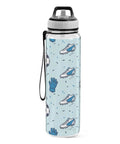 32 Oz BPA Free Tritan Sports Water Bottle Built For Gym Grind, Hiking, Cycling And Fitness Junkies with soccer pattern