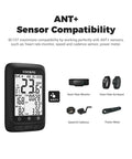 GPS Bike Computer With Wireless Connectivity, ANT+ And Bluetooth, 2.4 Inch LCD Screen, Auto Backlight, IP67 Waterproof display