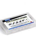 Push To Connect Pneumatic Fittings Kit 36 Piece Set For Air Lines 1/4 OD To 1/8 NPT Includes Case and Label