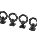 Hella Tough Stainless Steel T Track Mount Tie Down Anchors With M8 Heavy Duty T Slot Locking Rings in black for cargo security.