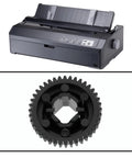 3 Pack Printer Feeder Gear Compatible With 1039507 And Spur Gear 20 For FX890 FX2190 LQ590 LQ2090 21x16x11mm Replacement, Smooth Paper Feeding And Precise Print Output, No Fuss Setup. Black printer feeder gear for Epson models, shown with FX printer and close-up gear detail.