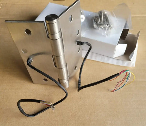 8 Wire Stainless Steel Electrified Hinge For Doors And Gates Heavy Duty Electric Door Hinge With Stainless Steel Construction Industrial Grade Easy Install Reliable Wire Connection