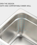 Interior view of Super Solid Stainless Steel Coffee Knock Box Built Like A Tank, showcasing smooth walls for easy cleanup.