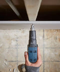 Auto Feed Attachment For GTB18V-45 Screwgun in use on drywall from overhead view